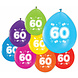 Gekleurde Ballonnen 60 Jaar 30cm 8st Gekleurde Ballonnen 60 Jaar 30cm 8st