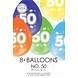 Gekleurde Ballonnen 50 Jaar 30cm 8st Gekleurde Ballonnen 50 Jaar 30cm 8st