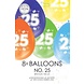 Gekleurde Ballonnen 25 Jaar 30cm 8st Gekleurde Ballonnen 25 Jaar 30cm 8st