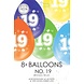 Gekleurde Ballonnen 19 Jaar 30cm 8st Gekleurde Ballonnen 19 Jaar 30cm 8st