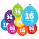 Gekleurde Ballonnen 16 Jaar 30cm 8st Gekleurde Ballonnen 16 Jaar 30cm 8st