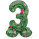 Cijfer Ballon 3 Jaar Jungle Met Standaard Leeg 72cm Cijfer Ballon 3 Jaar Jungle Met Standaard Leeg 72cm