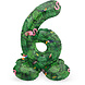 Cijfer Ballon 6 Jaar Jungle Met Standaard Leeg 72cm Cijfer Ballon 6 Jaar Jungle Met Standaard Leeg 72cm