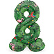 Cijfer Ballon 8 Jaar Jungle Met Standaard Leeg 72cm Cijfer Ballon 8 Jaar Jungle Met Standaard Leeg 72cm