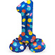 Cijfer Ballon 1 Jaar Stippen Met Standaard Leeg 72cm Cijfer Ballon 1 Jaar Stippen Met Standaard Leeg 72cm