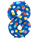 Cijfer Ballon 8 Jaar Stippen Leeg 86cm Cijfer Ballon 8 Jaar Stippen Leeg 86cm