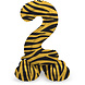 Cijfer Ballon 2 Jaar Tijger Met Standaard Leeg 41cm Cijfer Ballon 2 Jaar Tijger Met Standaard Leeg 41cm