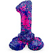 Helium Ballon 1 Jaar Verfspetters Met Standaard Leeg 41cm Helium Ballon 1 Jaar Verfspetters Met Standaard Leeg 41cm