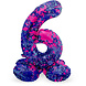 Helium Ballon 6 Jaar Verfspetters Met Standaard Leeg 41cm Helium Ballon 6 Jaar Verfspetters Met Standaard Leeg 41cm