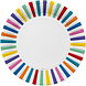 Borden Strepen 23cm 8st Borden Strepen 23cm 8st