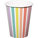 Bekers Strepen Pastel 250ml 6st Bekers Strepen Pastel 250ml 6st