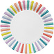 Borden Strepen Pastel 23cm 8st Borden Strepen Pastel 23cm 8st