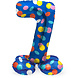 Helium Ballon 7 Jaar Stippen Met Standaard Leeg 41cm Helium Ballon 7 Jaar Stippen Met Standaard Leeg 41cm