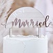 Bruiloft Taarttopper Just Married 18cm Bruiloft Taarttopper Just Married 18cm