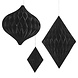 Zwarte Honeycombs 3st Zwarte Honeycombs 3st