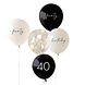 Ballonnen Set 40 Jaar 30cm 5st Ballonnen Set 40 Jaar 30cm 5st
