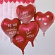 Ballonnen Folie Ombre Harten 45cm 5st Ballonnen Folie Ombre Harten 45cm 5st