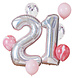 Ballonnen Set 21 Jaar Confetti 2 delig Ballonnen Set 21 Jaar Confetti 2 delig