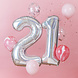 Ballonnen Set 21 Jaar Confetti 2 delig Ballonnen Set 21 Jaar Confetti 2 delig