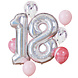 Ballonnen Set 18 Jaar Confetti 2 delig Ballonnen Set 18 Jaar Confetti 2 delig