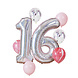 Ballonnen Set 16 Jaar Confetti 2 delig Ballonnen Set 16 Jaar Confetti 2 delig