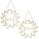 Stoeldecoratie Bride & Groom 31cm 2st Stoeldecoratie Bride & Groom 31cm 2st