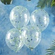 Confetti Ballonnen Blauw/Groen 30cm 5st Confetti Ballonnen Blauw/Groen 30cm 5st