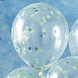 Confetti Ballonnen Blauw/Groen 30cm 5st Confetti Ballonnen Blauw/Groen 30cm 5st