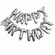 Zilveren Happy Birthday Ballonnen Set 35cm Zilveren Happy Birthday Ballonnen Set 35cm