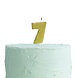 Gouden Kaars 7 Jaar Glitters 6cm Gouden Kaars 7 Jaar Glitters 6cm