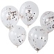 Rose Gouden Confetti Ballonnen 30cm 5st Rose Gouden Confetti Ballonnen 30cm 5st