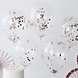 Rose Gouden Confetti Ballonnen 30cm 5st Rose Gouden Confetti Ballonnen 30cm 5st