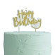 Gouden Happy Birthday Kaars Glitters 10cm Gouden Happy Birthday Kaars Glitters 10cm