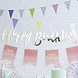 Gouden Happy Birthday Letterslinger 1,8m Gouden Happy Birthday Letterslinger 1,8m