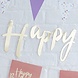Gouden Happy Birthday Letterslinger 1,8m Gouden Happy Birthday Letterslinger 1,8m