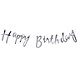 Zilveren Happy Birthday Letterslinger 1,5m Zilveren Happy Birthday Letterslinger 1,5m