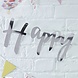 Zilveren Happy Birthday Letterslinger 1,5m Zilveren Happy Birthday Letterslinger 1,5m