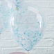 Blauwe Confetti Ballonnen 30cm 5st Blauwe Confetti Ballonnen 30cm 5st