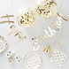 Gouden Happy Birthday Decoratie Set 6 delig Gouden Happy Birthday Decoratie Set 6 delig