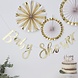 Gouden Letterslinger Baby Shower 1,5m Gouden Letterslinger Baby Shower 1,5m