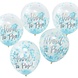 Blauwe Confetti Ballonnen About To Pop 30cm 5st Blauwe Confetti Ballonnen About To Pop 30cm 5st
