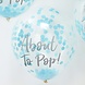 Blauwe Confetti Ballonnen About To Pop 30cm 5st Blauwe Confetti Ballonnen About To Pop 30cm 5st