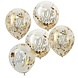 Gouden Confetti Ballonnen Oh Baby 30cm 5st Gouden Confetti Ballonnen Oh Baby 30cm 5st