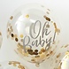 Gouden Confetti Ballonnen Oh Baby 30cm 5st Gouden Confetti Ballonnen Oh Baby 30cm 5st