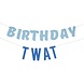 Blauw Letterslinger Birthday Twat 1,5m Blauw Letterslinger Birthday Twat 1,5m