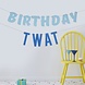 Blauw Letterslinger Birthday Twat 1,5m Blauw Letterslinger Birthday Twat 1,5m