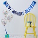 Blauwe Ballonnen Set Happy Birthday Dickhead 2,5m Blauwe Ballonnen Set Happy Birthday Dickhead 2,5m