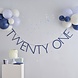 Blauwe Slinger 21 Jaar Met Ballonnen 1,5m Blauwe Slinger 21 Jaar Met Ballonnen 1,5m