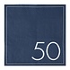 Blauwe Servetten 50 Jaar 16,5cm 16st Blauwe Servetten 50 Jaar 16,5cm 16st
