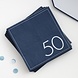 Blauwe Servetten 50 Jaar 16,5cm 16st Blauwe Servetten 50 Jaar 16,5cm 16st